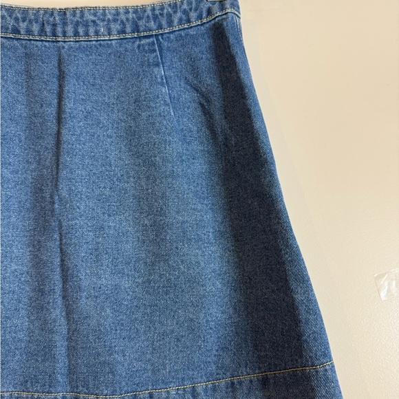 American Apparel Denim A-line Button-Front Skirt - Picture 6 of 10